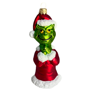 Grinch w ubraniu Mikołaja