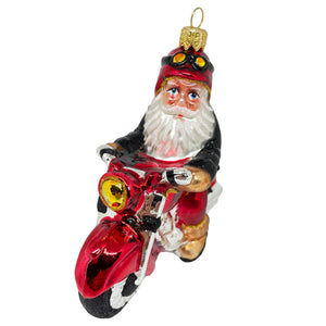 Santa Claus On A Motorbike