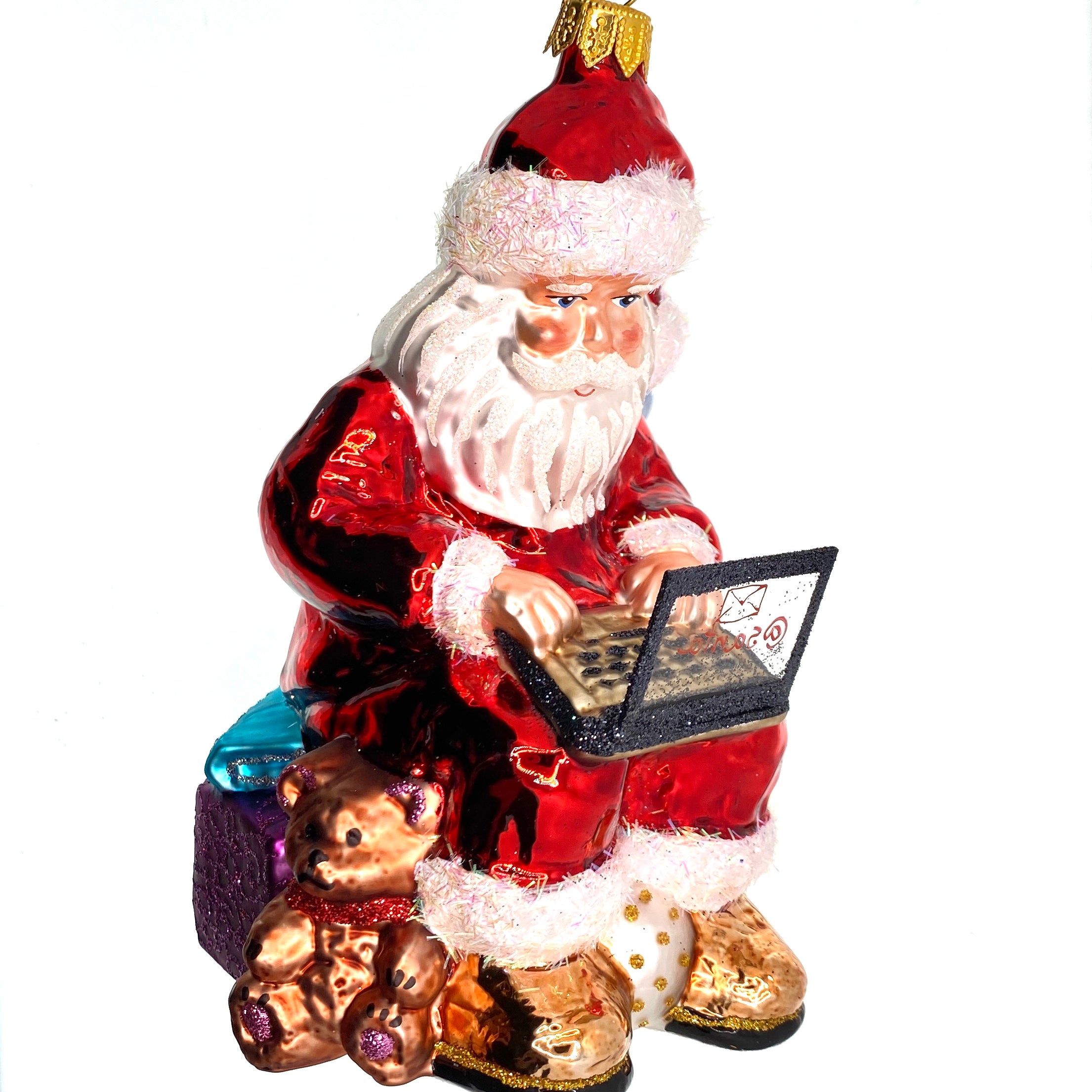 Santa Claus With Laptop