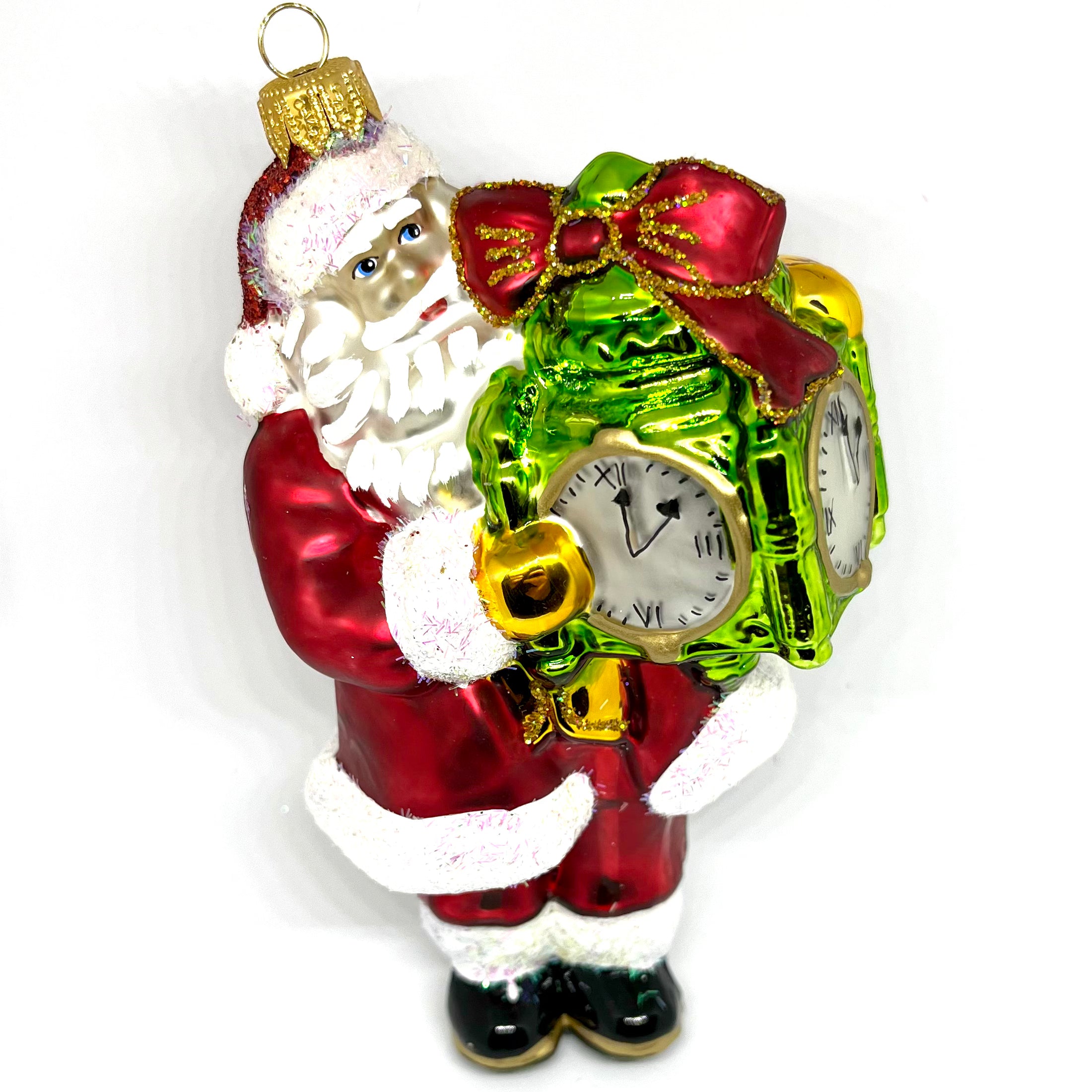 Santa Claus With A Watch, Green Vest
